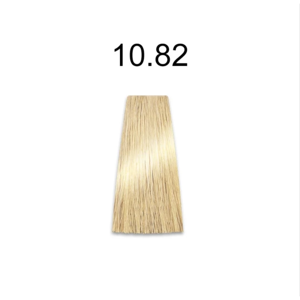 Крем-краска перманентная для волос Mirella Professional MRJ Color – 10.82, платиновый блондин коричнево-фиолетовый, 100 мл