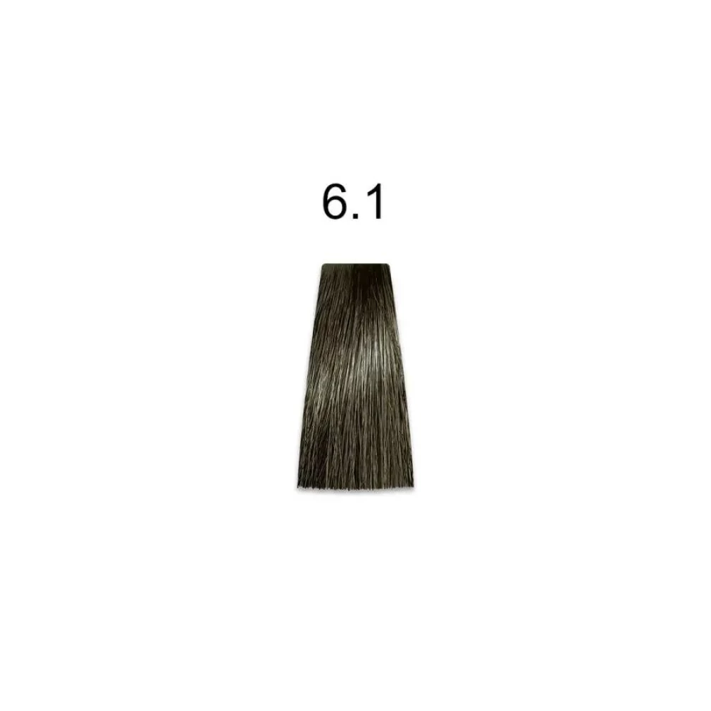 Крем-краска перманентная для волос Mirella Professional MRJ Color - 6.1, темный пепельный блондин, 100 мл