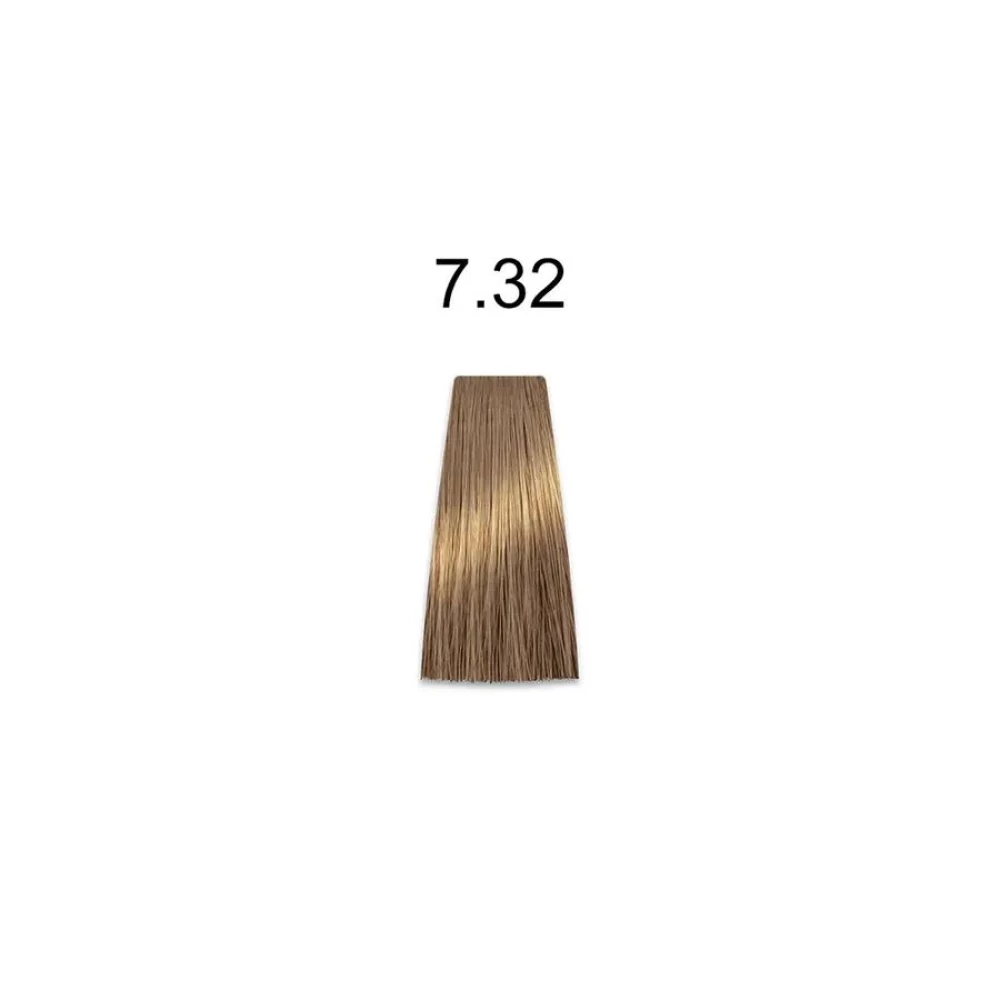 Крем-краска перманентная для волос Mirella Professional MRJ Color – 7.32, блондин золотисто-фиолетовый, 100 мл