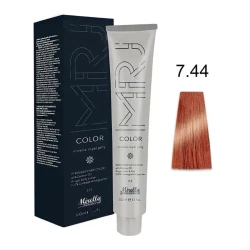 Крем-краска перманентная для волос Mirella Professional MRJ Color – 7.44, блондин интенсивно медный, 100 мл Крем-краска перманентная для волос Mirella Professional MRJ Color – 7.44, блондин интенсивно медный, 100 мл