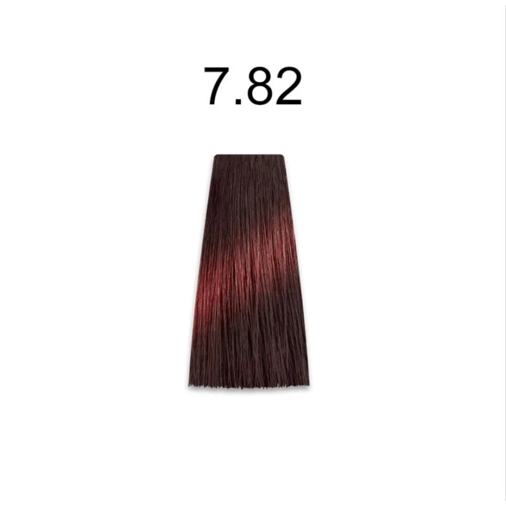 Крем-краска перманентная для волос Mirella Professional MRJ Color - 7.82 блондин коричнево-фиолетовый, 100 мл