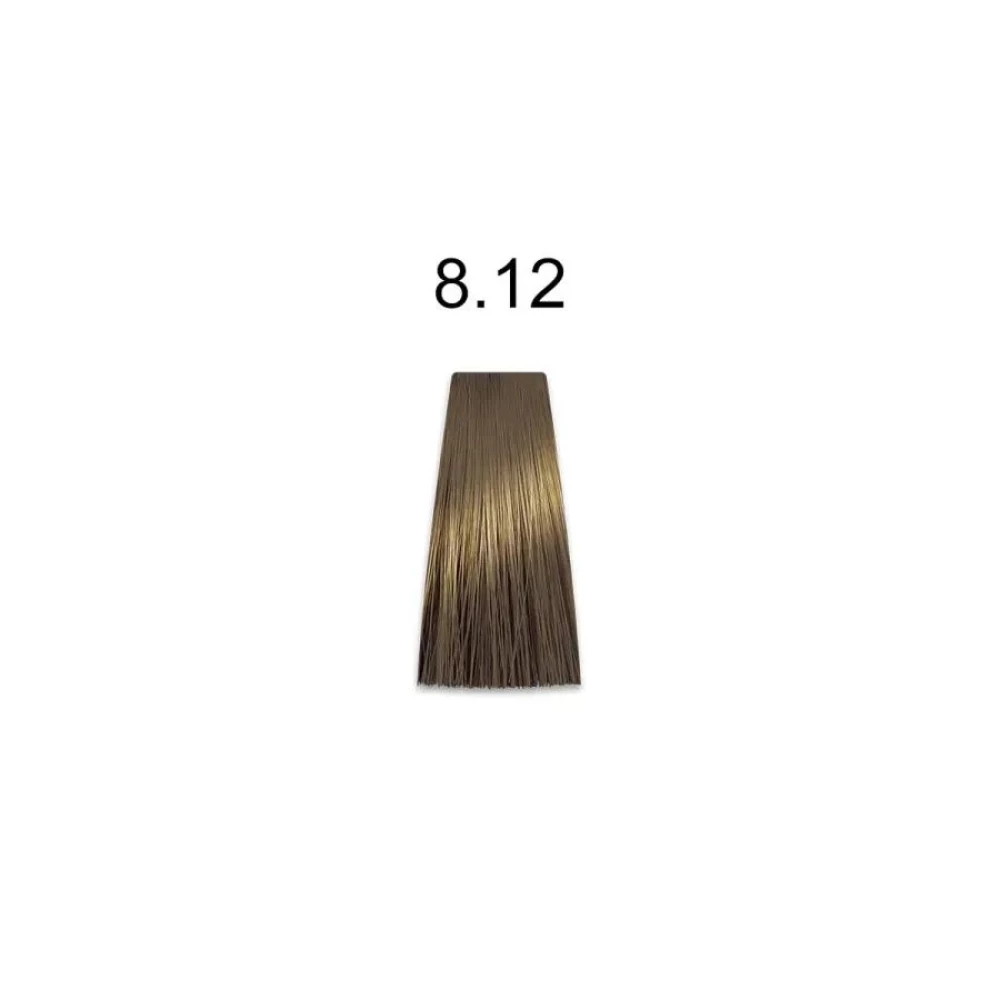 Крем-краска перманентная для волос Mirella Professional MRJ Color - 8.12, светлый блондин пепельно-фиолетовый, 100 мл