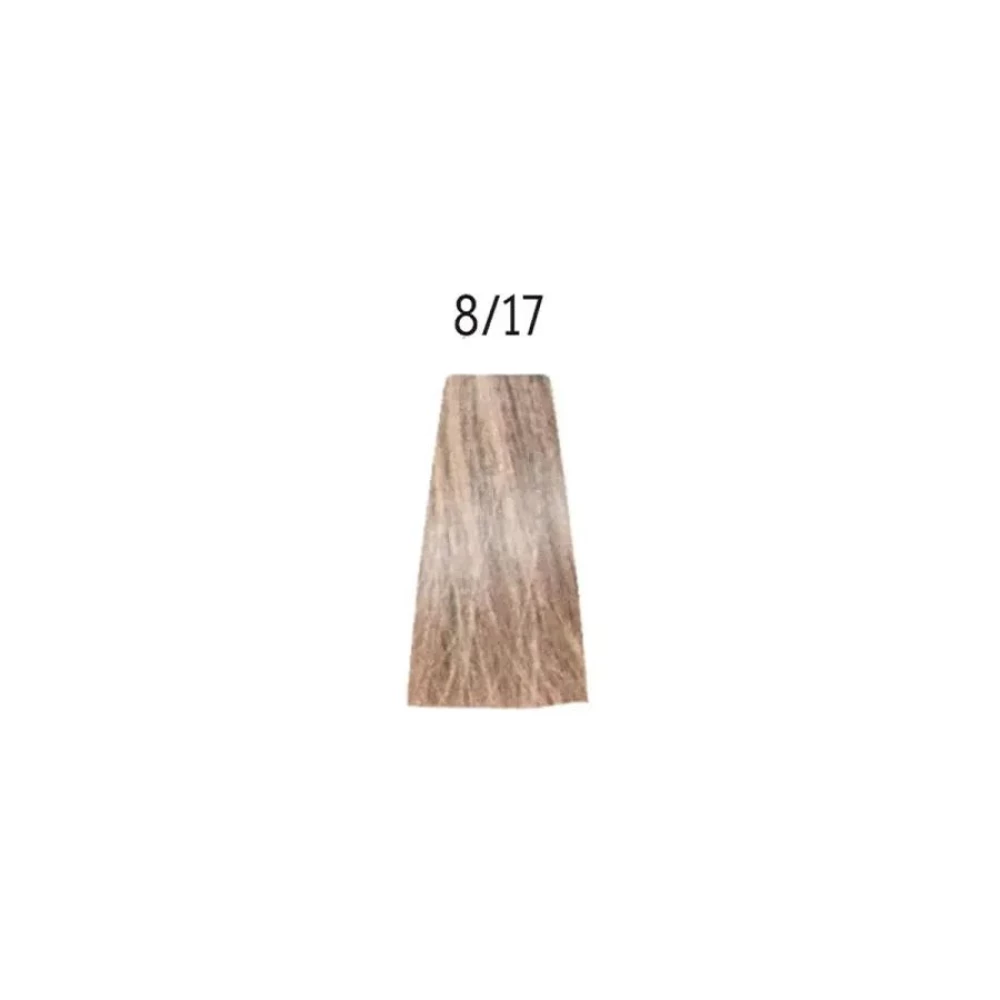 Крем-краска перманентная для волос Mirella Professional MRJ Color - 8.17, светлый блондин пепельно-древесный, 100 мл
