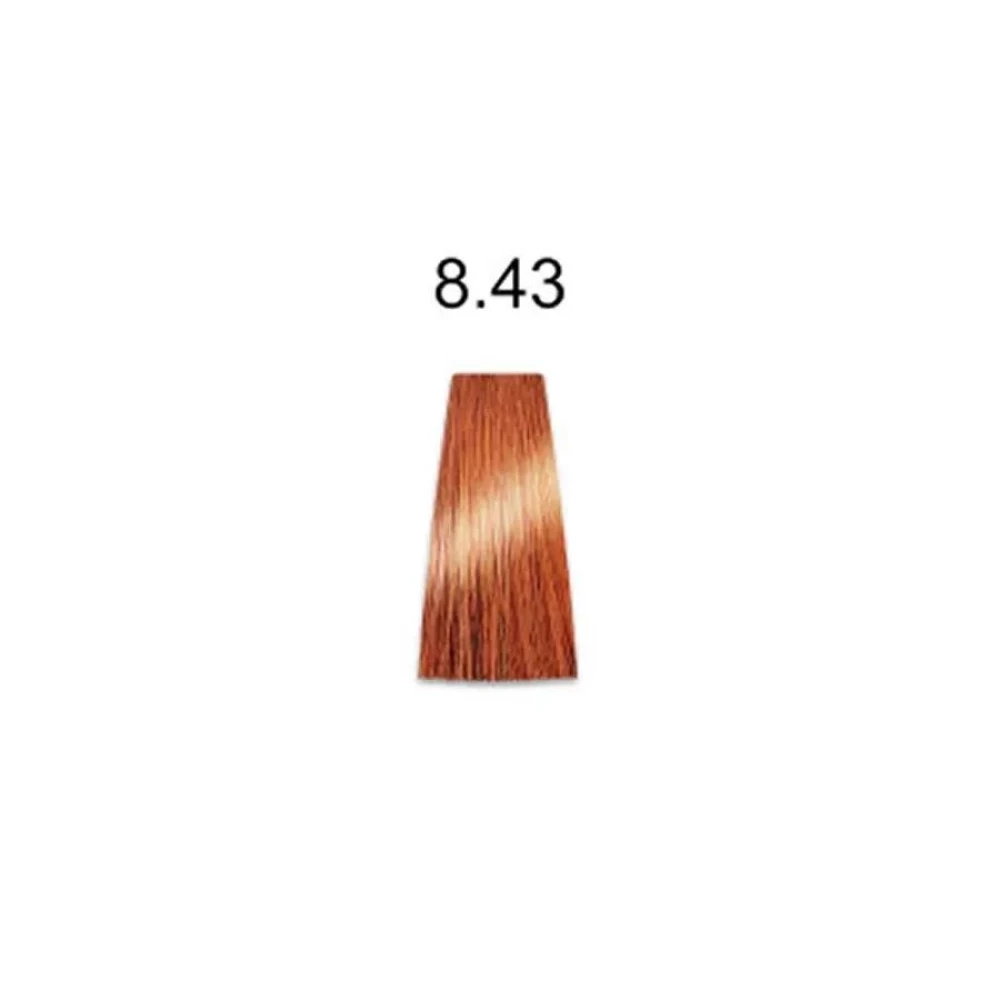 Крем-краска перманентная для волос Mirella Professional MRJ Color - 8.43, светлый медно-золотистый блондин, 100 мл
