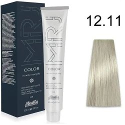 Крем-краска перманентная для волос Mirella Professional MRJ Color - 12.11, ультра светлый блондин интенсивно пепельный, 100 мл.