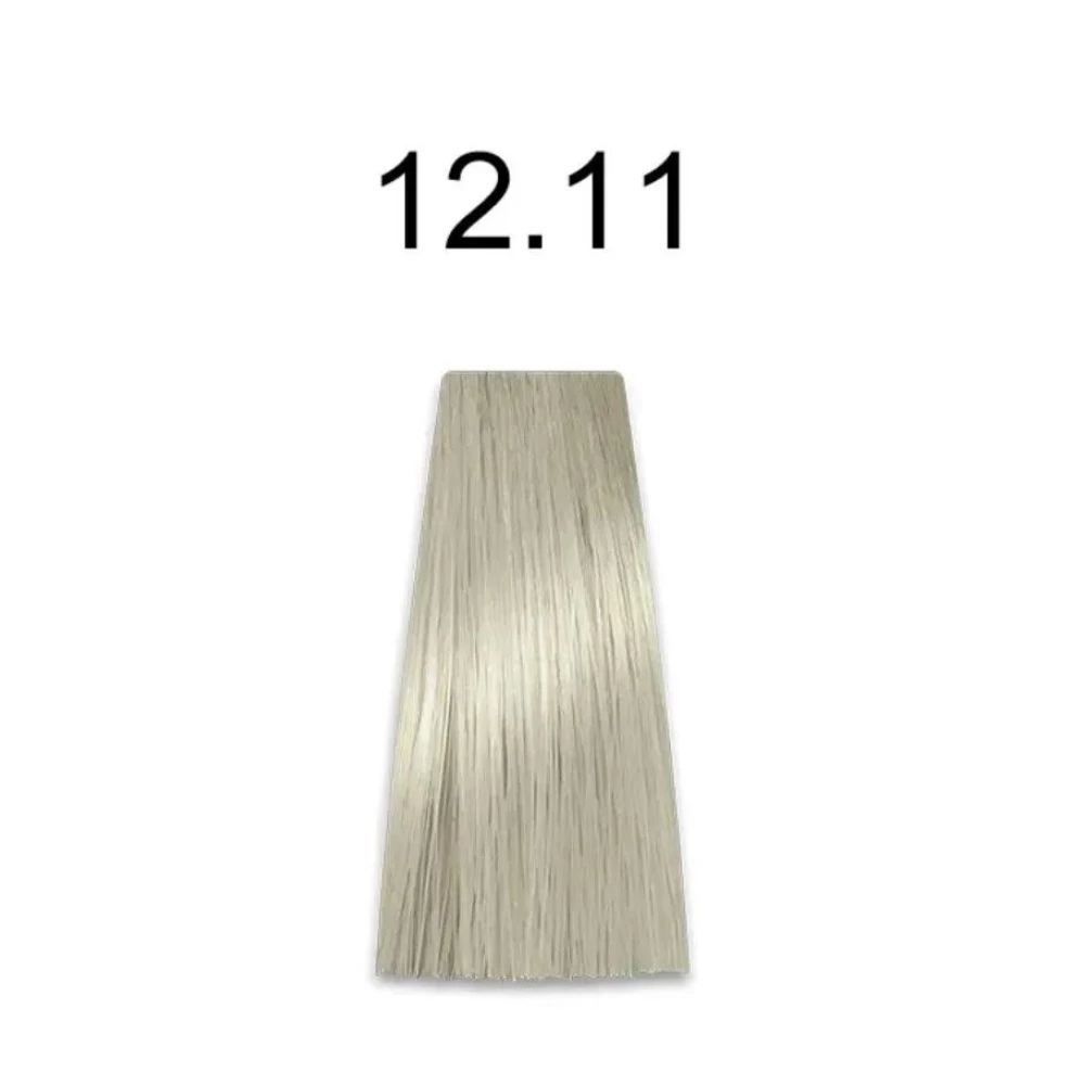 Крем-краска перманентная для волос Mirella Professional MRJ Color - 12.11, ультра светлый блондин интенсивно пепельный, 100 мл.