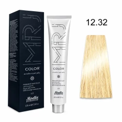 Крем-краска перманентная для волос Mirella Professional MRJ Color – 12.32, ультра-светлый блондин золотисто-фиолетовый, 100 мл Крем-краска перманентная для волос Mirella Professional MRJ Color – 12.32, ультра-светлый блондин золотисто-фиолетовый, 100 мл