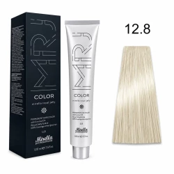 Крем-краска перманентная для волос Mirella Professional MRJ Color - 12.8, ультра-светлый коричневый блондин, 100 мл Крем-краска перманентная для волос Mirella Professional MRJ Color - 12.8, ультра-светлый коричневый блондин, 100 мл