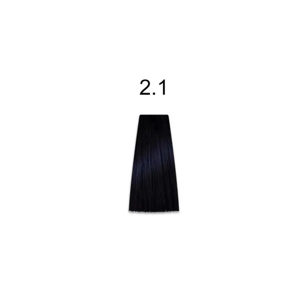 Крем-краска перманентная для волос Mirella Professional MRJ Color – 2,1, сине-черная, 100 мл