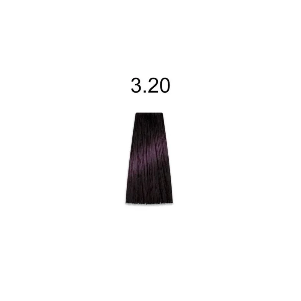 Крем-краска перманентная для волос Mirella Professional MRJ Color – 3,20, темный шатен фиолетовый натуральный, 100 мл