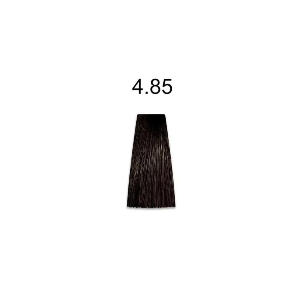 Крем-краска перманентная для волос Mirella Professional MRJ Color - 4.85, шатен коричнево-махагоновый, 100 мл