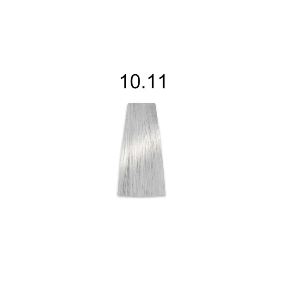 Крем-краска перманентная для волос Mirella Professional MRJ Color - 10.11, платиновый блондин интенсивно пепельный, 100 мл.