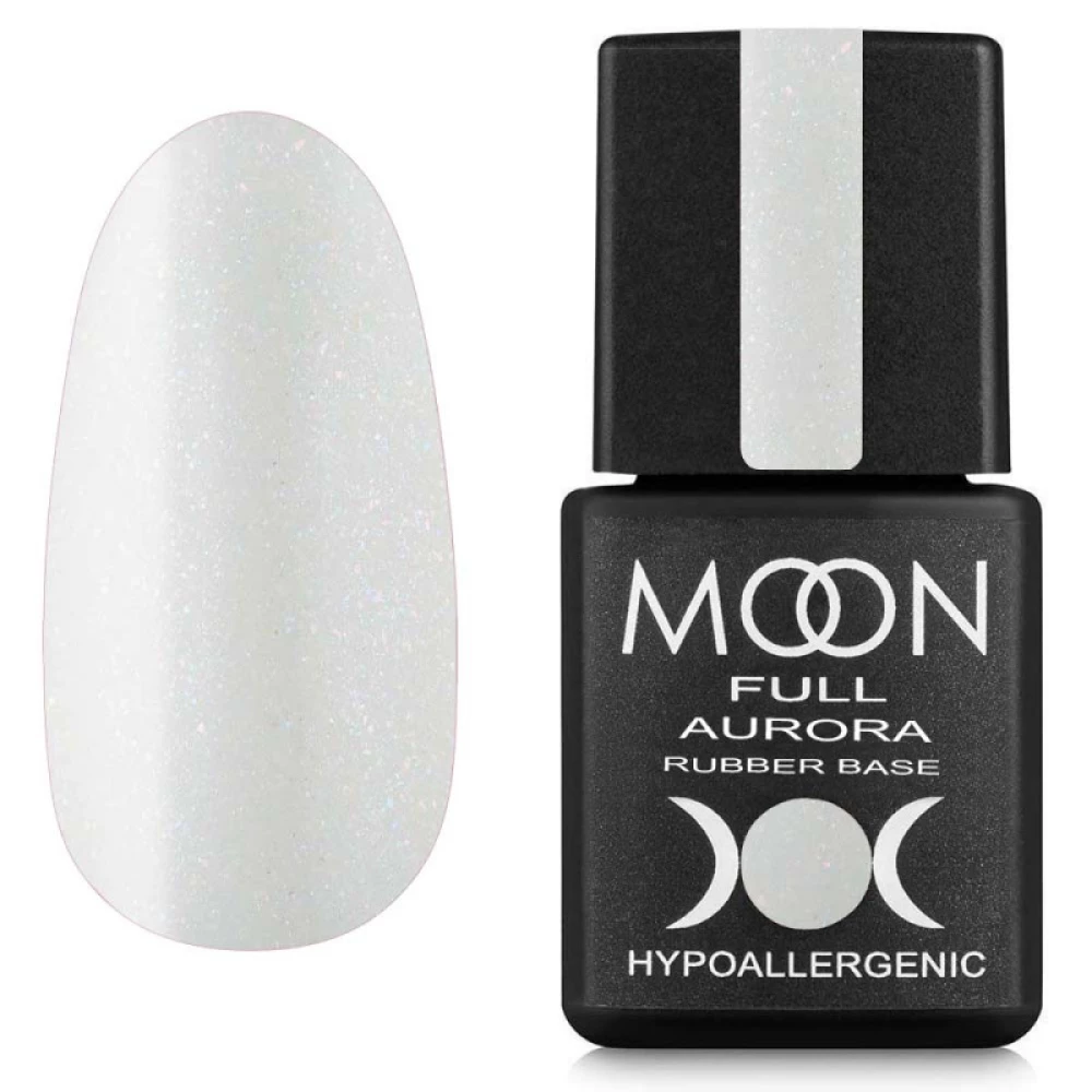 MOON FULL Base AURORA №2003 shimmer (молочный с мелким шимером), 8 мл