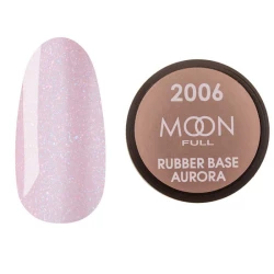 MOON FULL Base AURORA №2006 shimmer (світло-рожева з дрібним шиммером), 15 мл