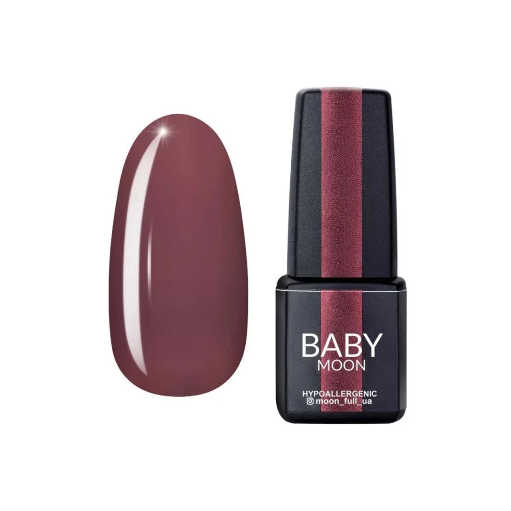 Гель-лак BABY Moon Burgundy №002 (горький шоколад), 6 мл
