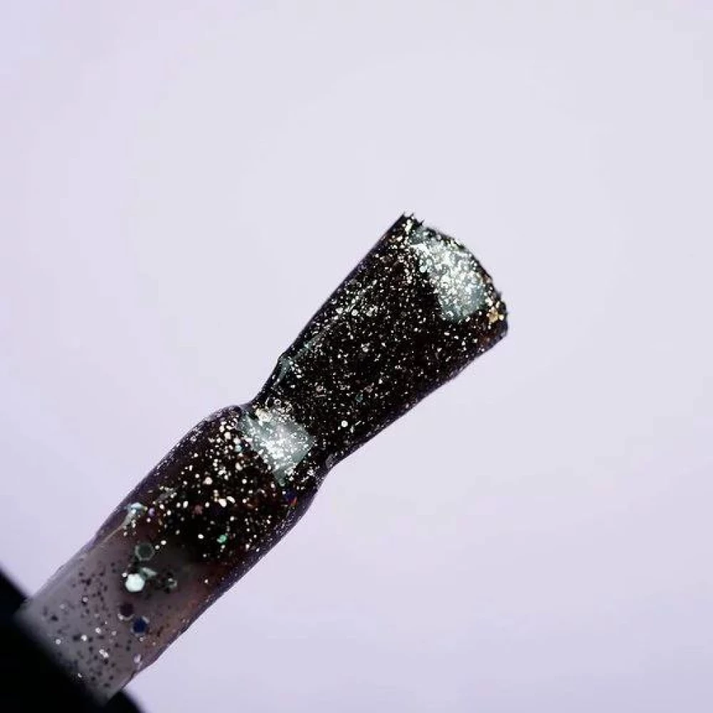 Гель-лак BABY Moon Dance Diamond №014 (бежевий темний з різнокольоровим гліттером), 6 мл