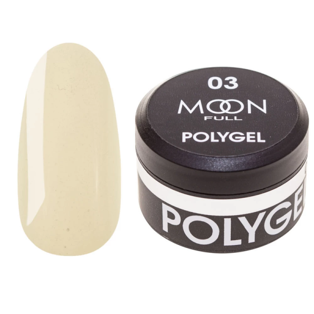 Полігель для нарощування Moon Full Poly Gel 03 прозорий, 15 мл