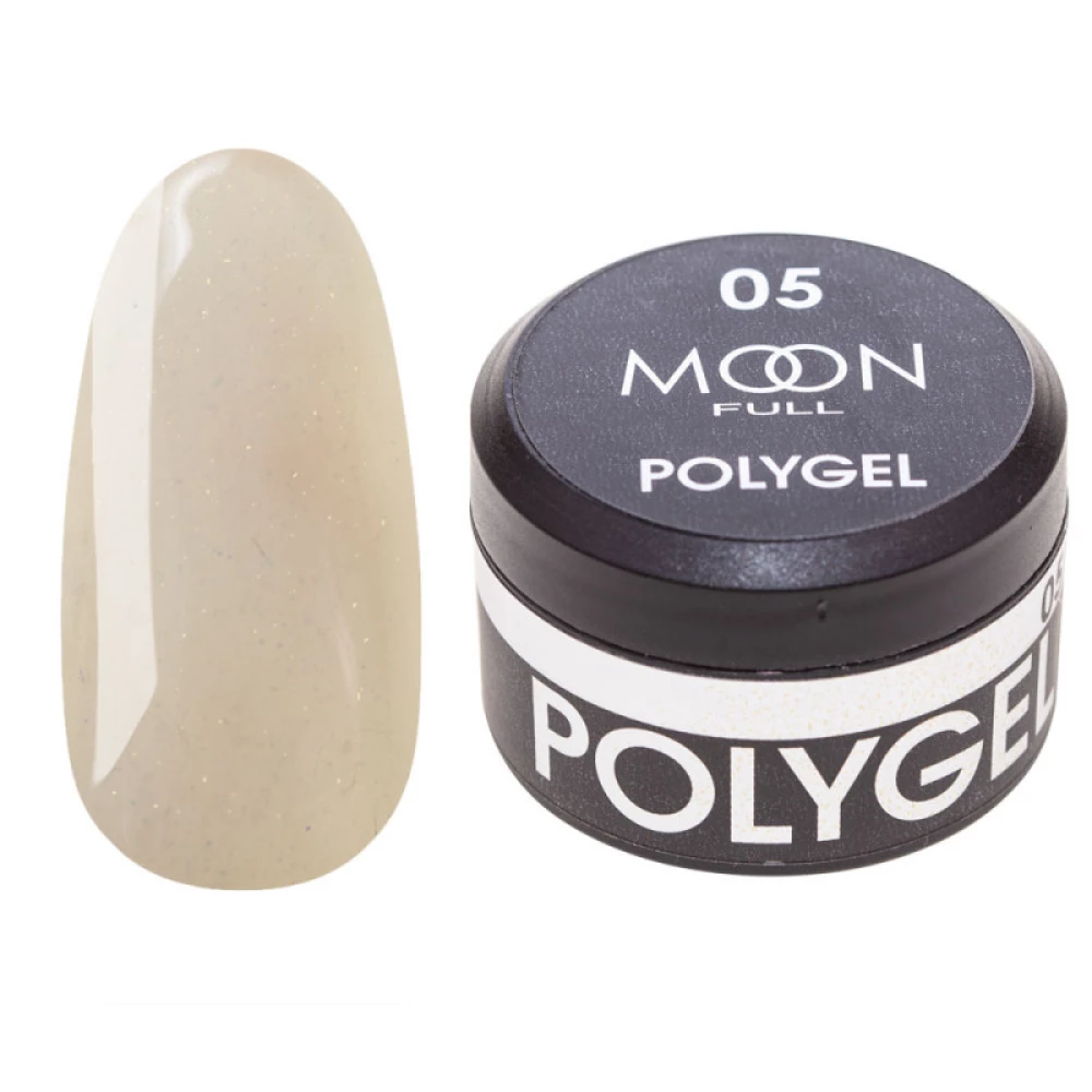 Полігель для нарощування Moon Full Poly Gel №05 перлово-молочний, 15 мл.