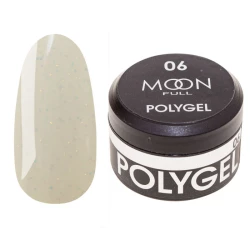 Полігель для нарощування Moon Full Poly Gel №06 молочний із шиммером, 15 мл.