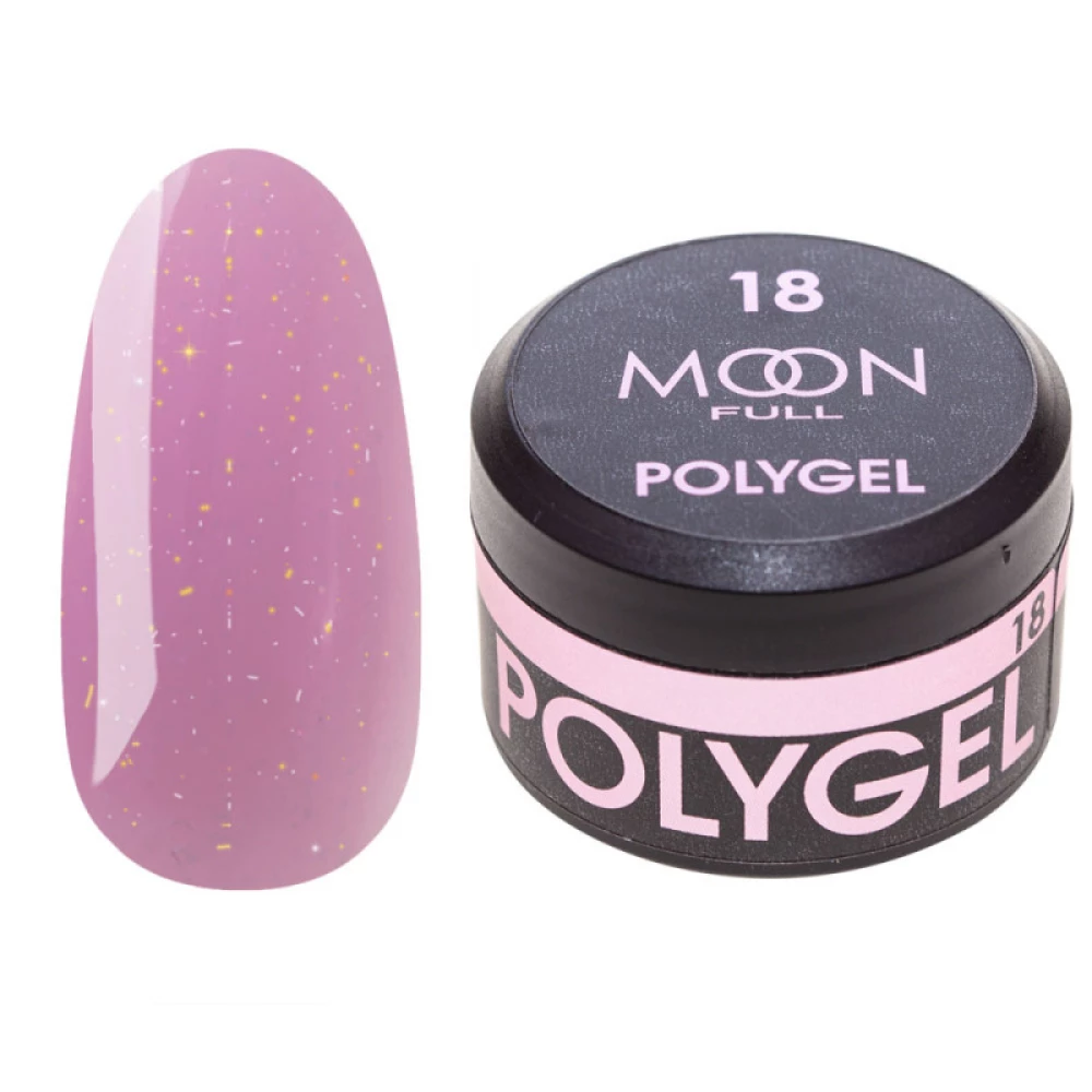 Полигель для наращивания Moon Full Poly Gel розовый зефир №18, 15 мл.