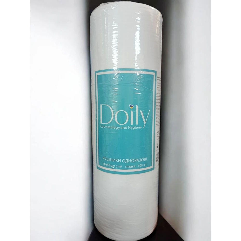 Полотенца в рулоне 50*80см, гладкие 100шт/рул. Doily 40г/м2