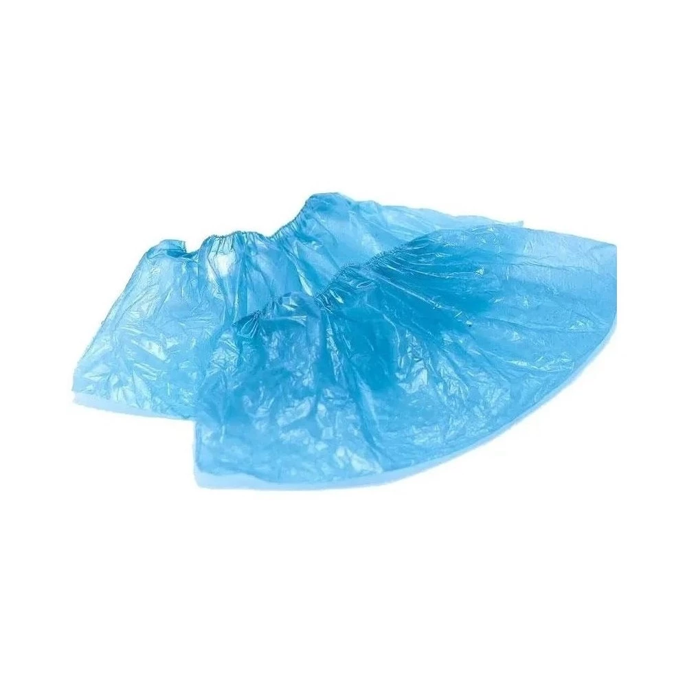 Бахіли BEAUTY SHOP поліетиленові одноразові 3г, Блакитні, 100шт/50 пар
