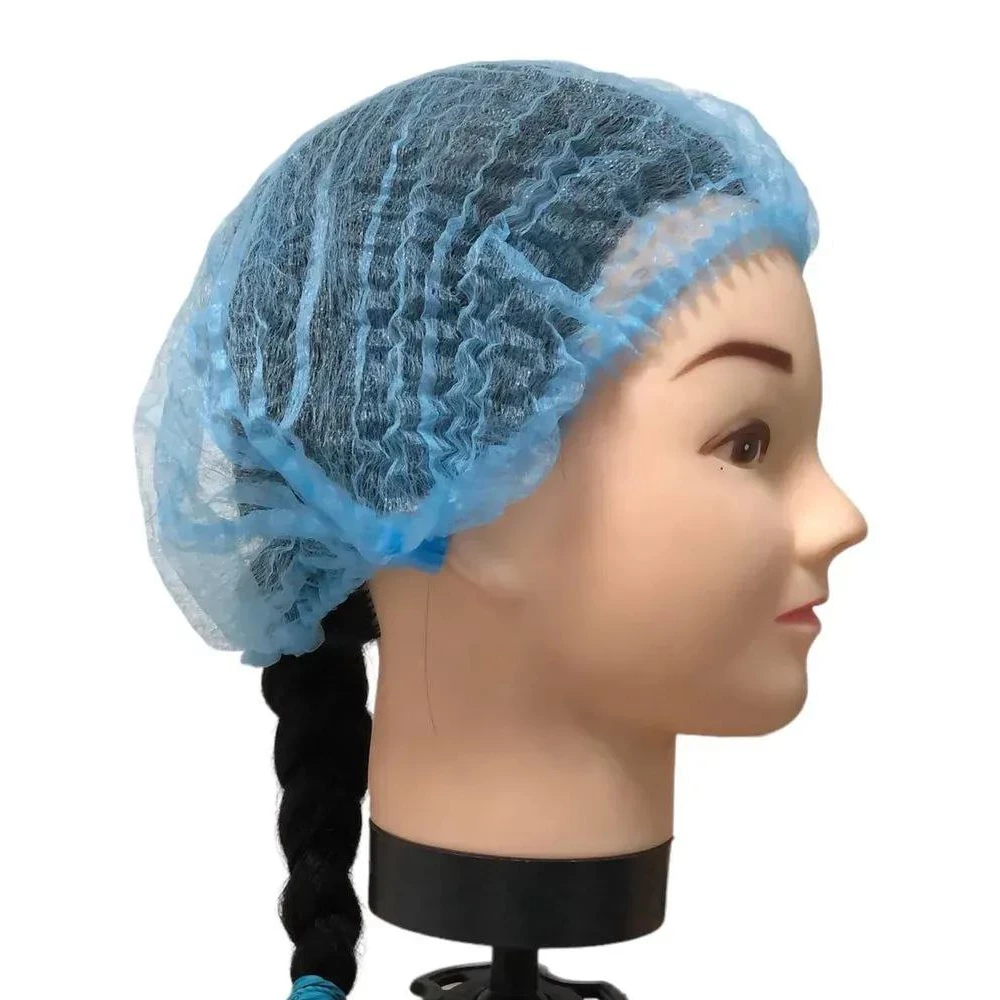 Шапочка одноразова, блакитна, 100 шт/уп