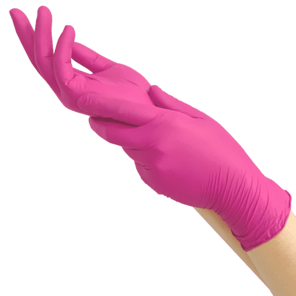 Рукавички нітрилові Magenta яскраво Рожеві, XS, 100шт/уп, MediOK