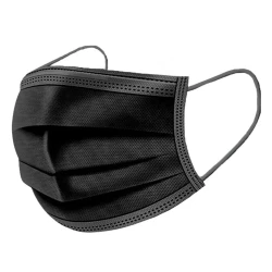 Маска 3-х шарова медична (Чорна) - 50 шт/уп