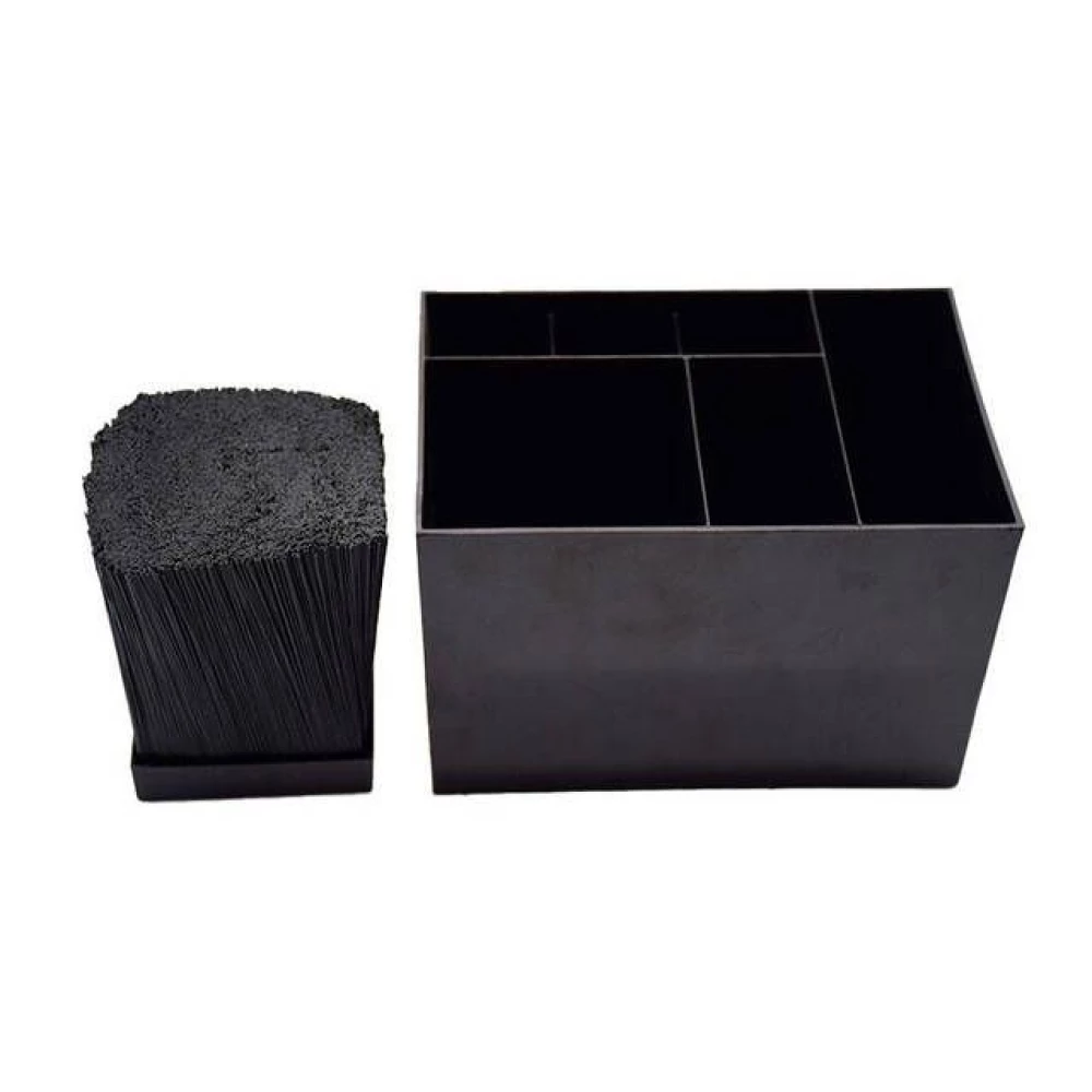 Підставка-тримач для перукарських інструментів ножиць пластикова 5 секцій чорна 