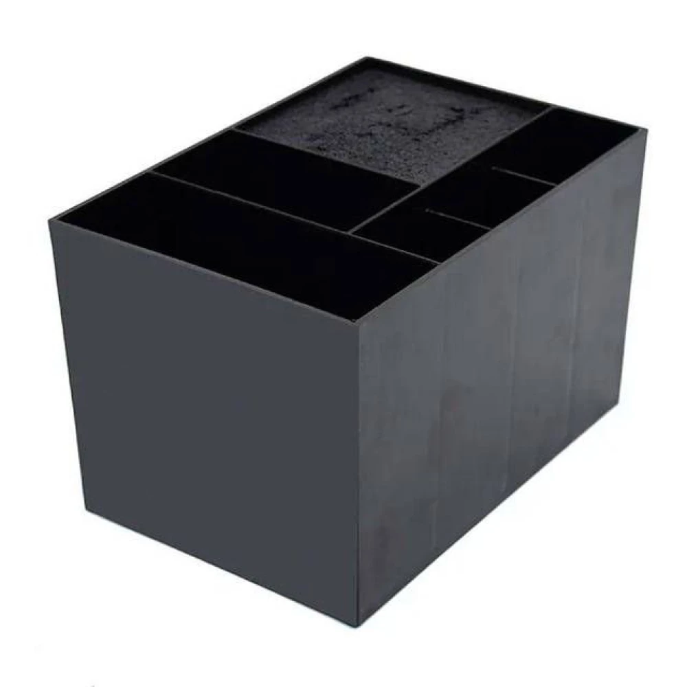 Підставка-тримач для перукарських інструментів ножиць пластикова 5 секцій чорна 