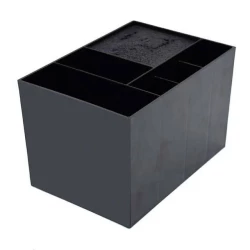 Підставка-тримач для перукарських інструментів ножиць пластикова 5 секцій чорна 