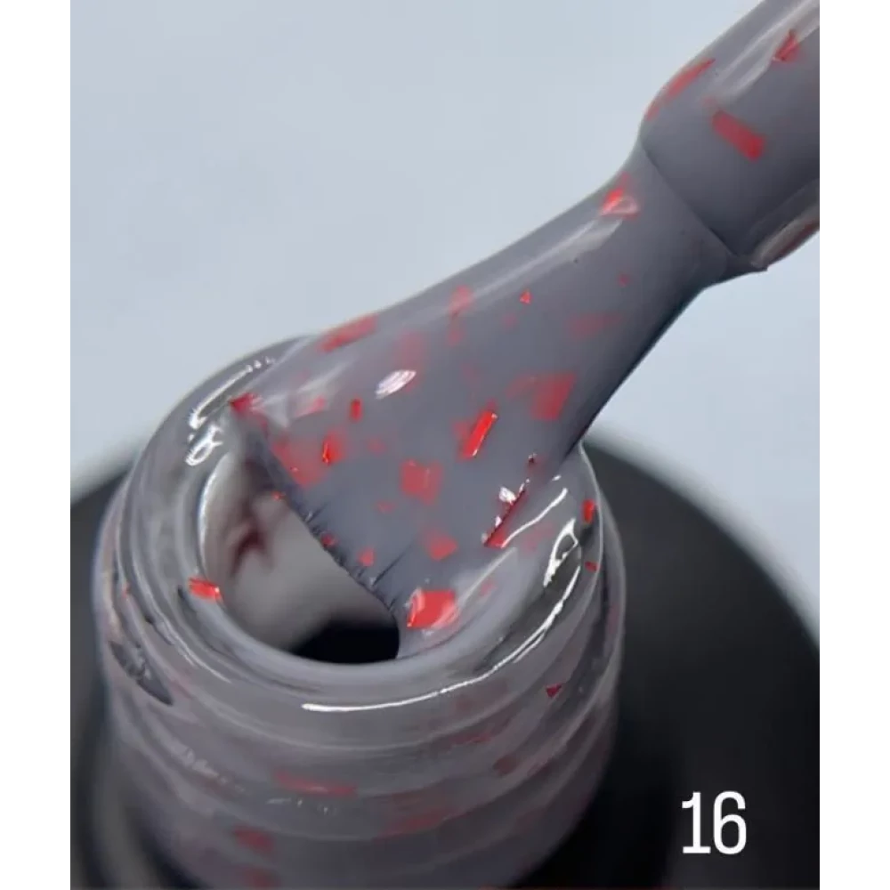 База LEAF BASE SAGA professional №16 (серая с оранжевой поталью), 9 мл