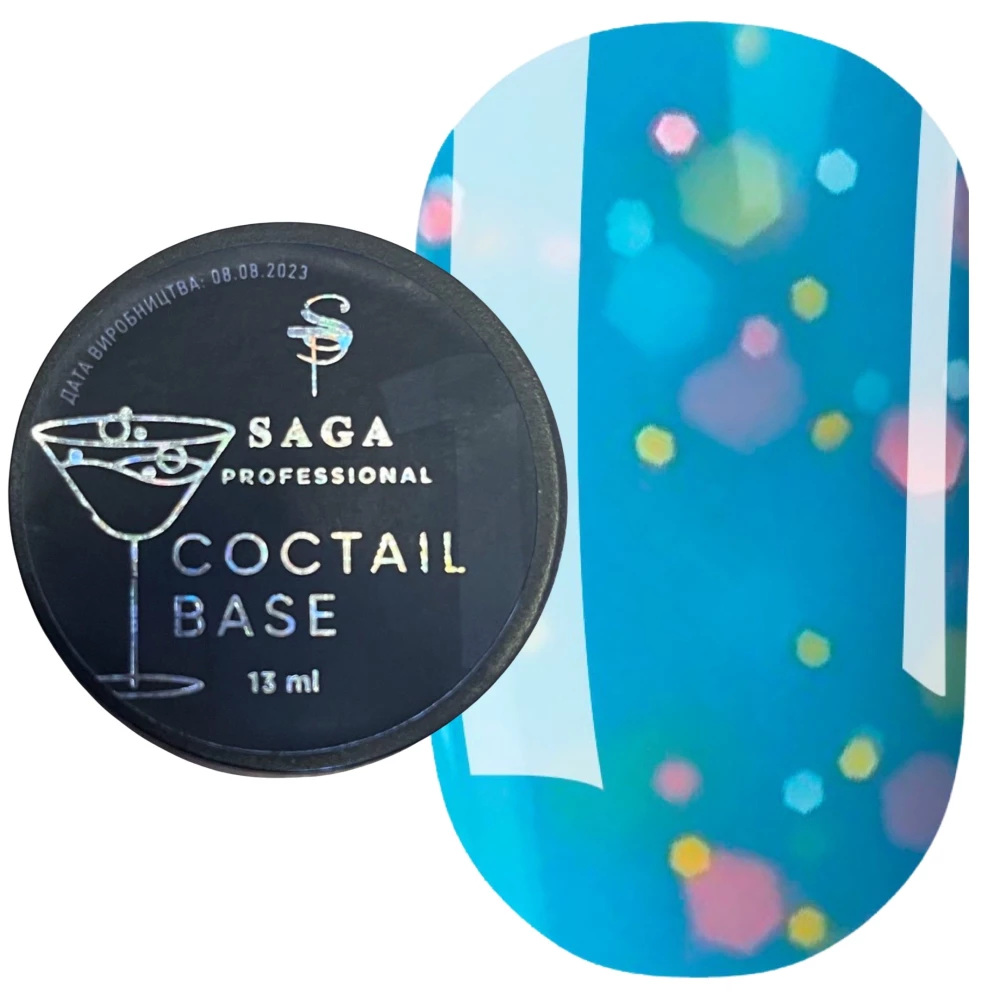SAGA Coctail Base №1 (блакитний з пластівцями), 13 мл