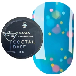 SAGA Coctail Base Цветная база №1 (голубой с хлопьями), 13 мл