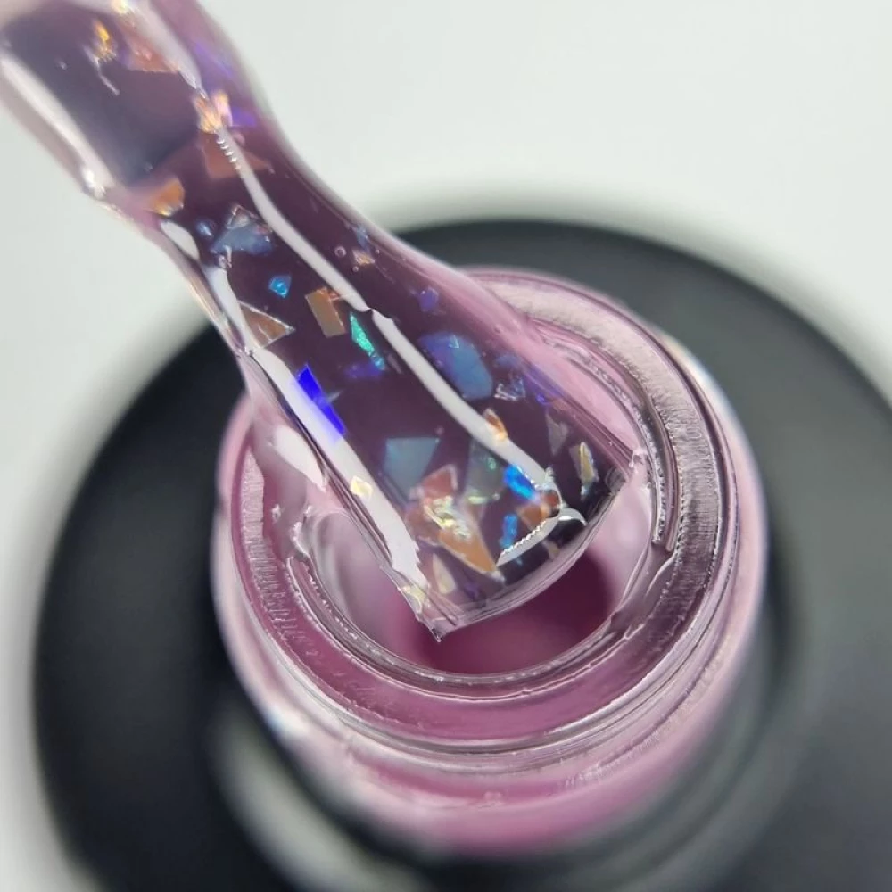 Saga Agate Base №04 (розово-лиловый с эффектом битого стекла) 9 мл