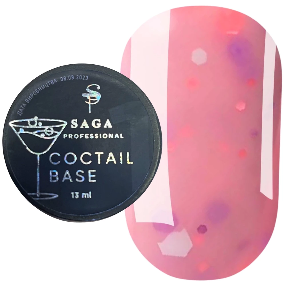 SAGA Coctail Base Кольорова база №4 (персиковий з пластівцями), 13 мл