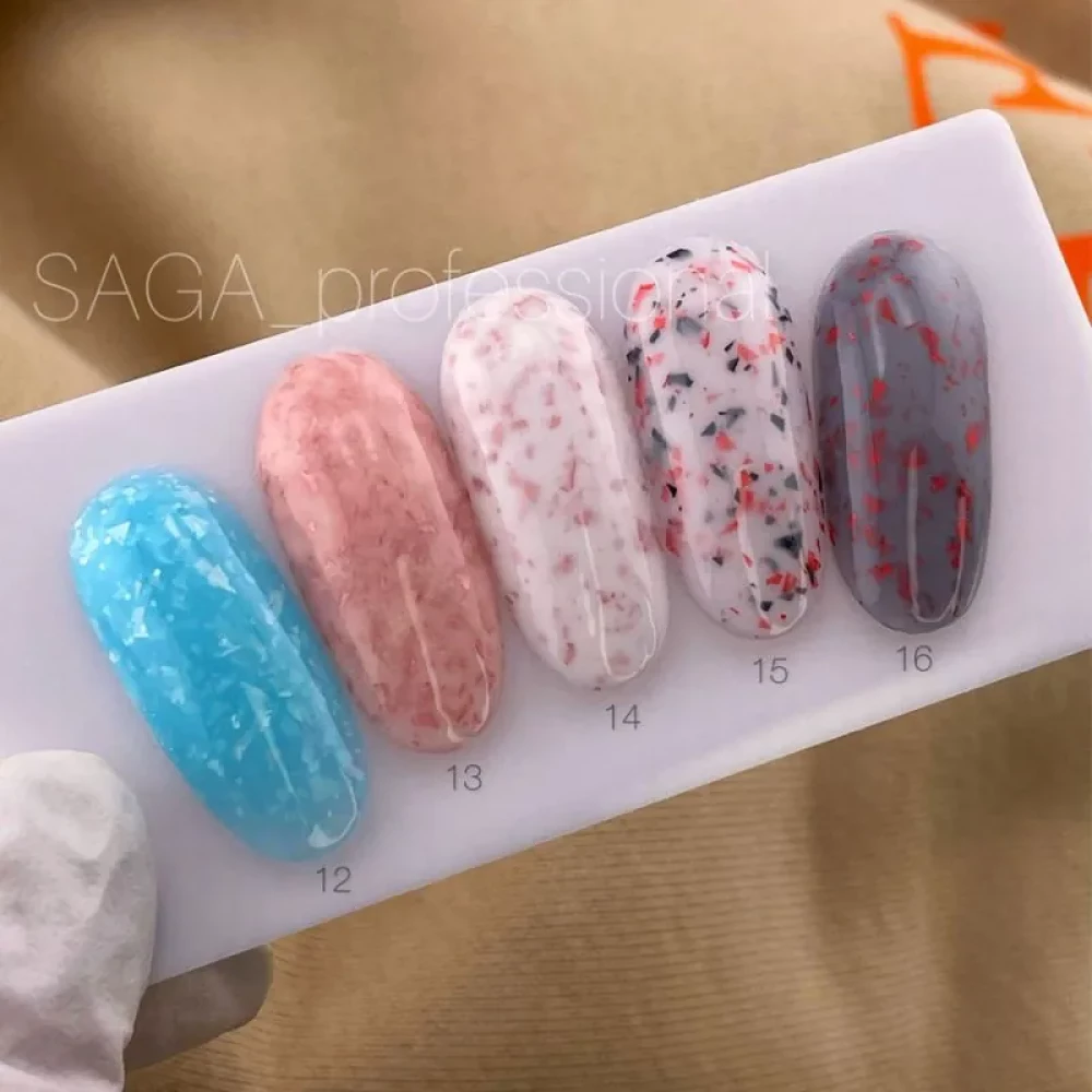База LEAF BASE SAGA professional №12 (блакитна з поталлю), 9 мл