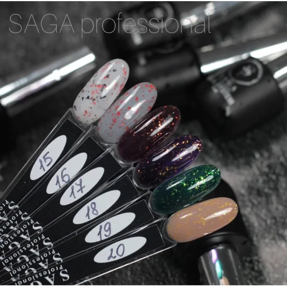 База LEAF BASE SAGA professional №16 (серая с оранжевой поталью), 9 мл