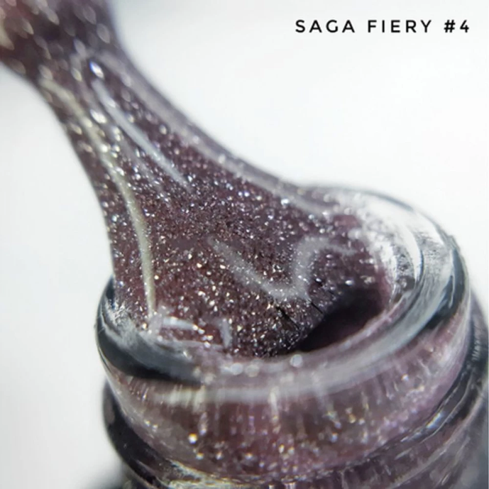SAGA professional Гель-лак Fiery gel 4 (лілове золото з мікроблиском, світловідбивний),10 мл