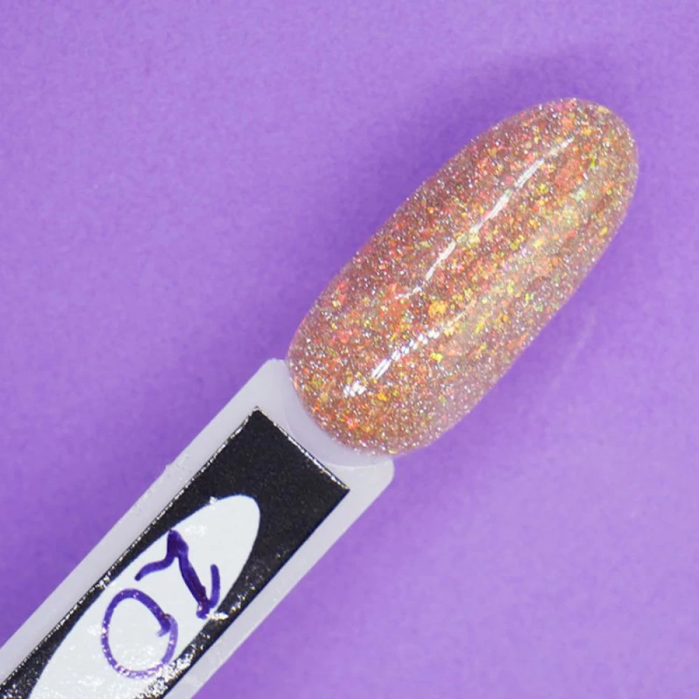 SAGA professional Гель-лак Fiery gel 20 (бежево-золотистый с микроблеском, светоотражающий), 9 мл