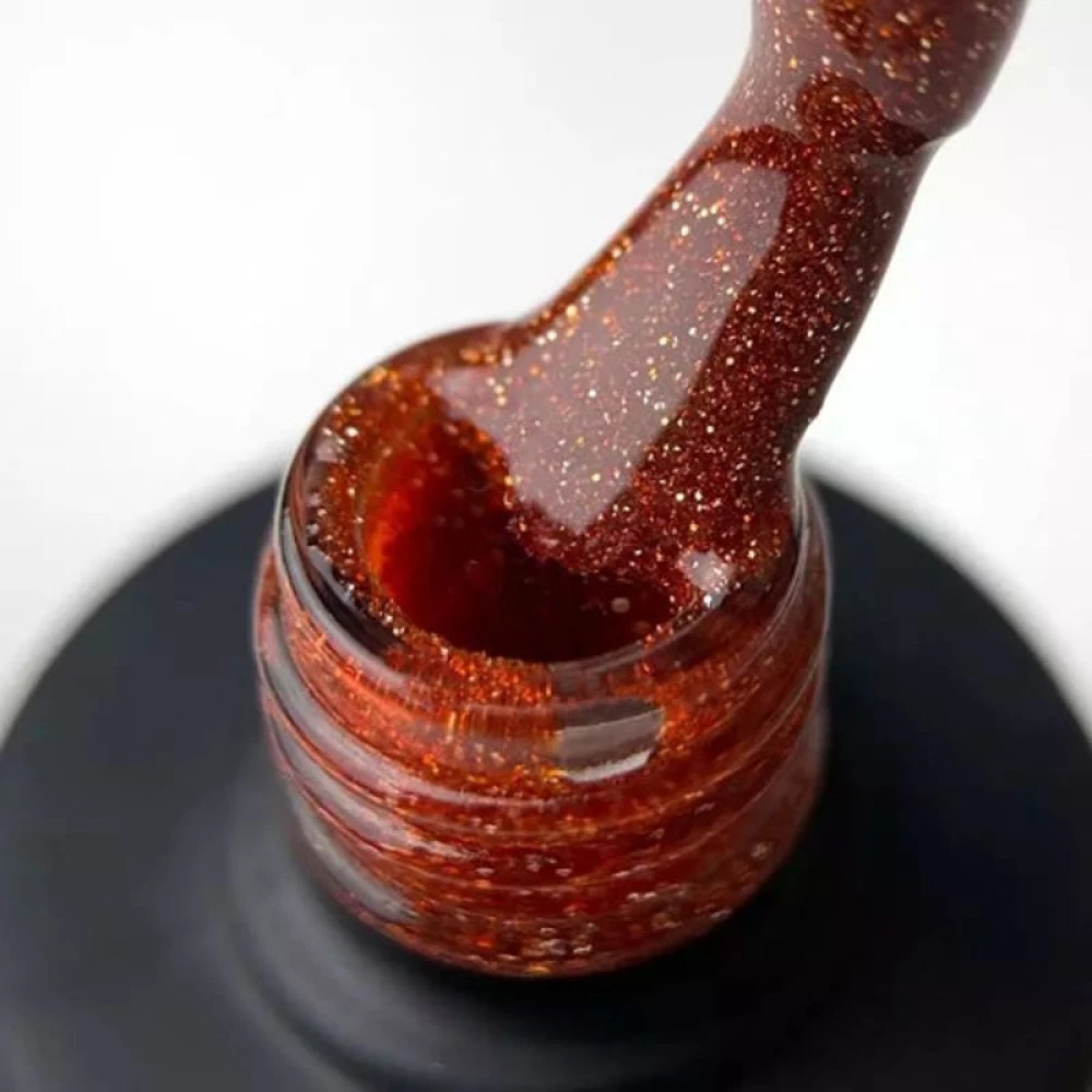 SAGA professional Гель-лак Fiery gel 22 (оранжевый с микроблеском, светоотражающий), 9 мл