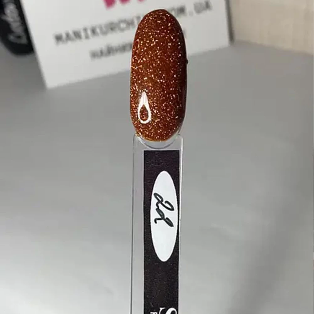 SAGA professional Гель-лак Fiery gel 22 (оранжевый с микроблеском, светоотражающий), 9 мл