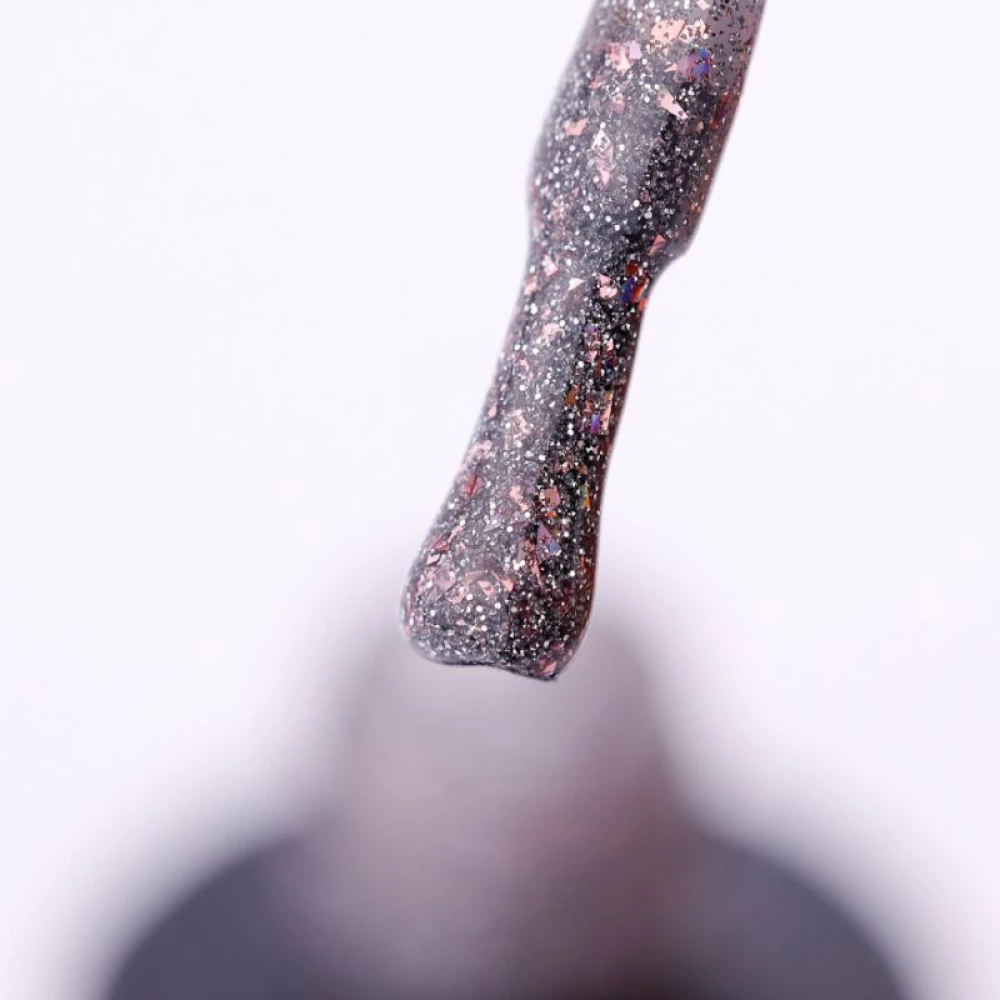 SAGA professional Гель-лак Fiery gel 33 (кофейно-серый с микроблеском, светоотражающий), 9 мл