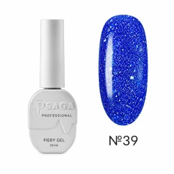 SAGA professional Гель-лак Fiery gel 39 (яркий синий с микроблеском, светоотражающий), 10 мл SAGA professional Гель-лак Fiery gel 39 (яркий синий с микроблеском, светоотражающий), 10 мл