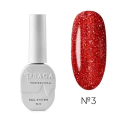 SAGA professional Гель-лак Fiery gel 3 (красный с микроблеском, светоотражающий), 10 мл SAGA professional Гель-лак Fiery gel 3 (красный с микроблеском, светоотражающий), 10 мл
