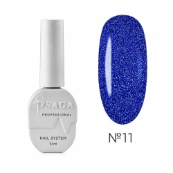 SAGA professional Гель-лак Fiery gel 11 (синий с микроблеском, светоотражающий), 10 мл SAGA professional Гель-лак Fiery gel 11 (синий с микроблеском, светоотражающий), 10 мл