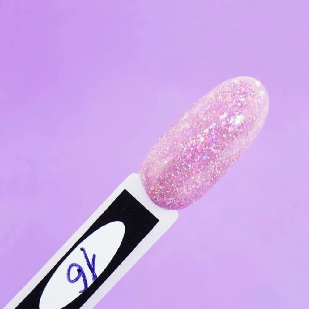 SAGA professional Гель-лак Fiery gel 16 (ярко-розовый с микроблеском, светоотражающий),10 мл