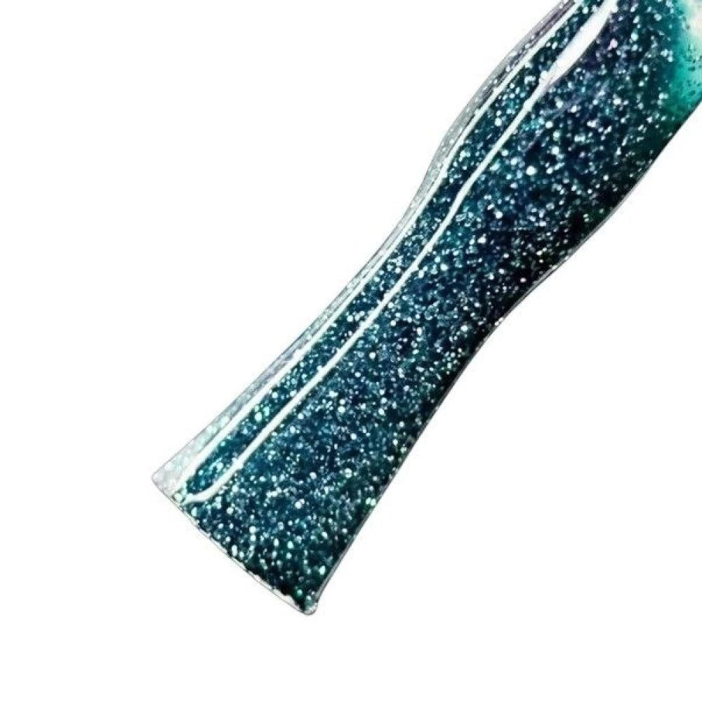 SAGA professional Гель-лак Fiery gel 23 (темно-бирюзовый с микроблеском, светоотражающий), 10 мл