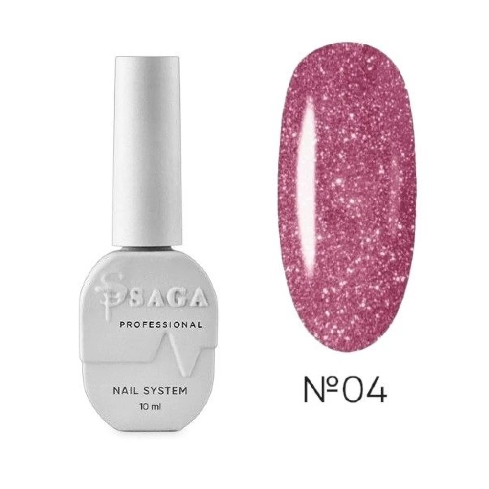 SAGA professional Гель-лак Fiery gel 4 (лілове золото з мікроблиском, світловідбивний),10 мл